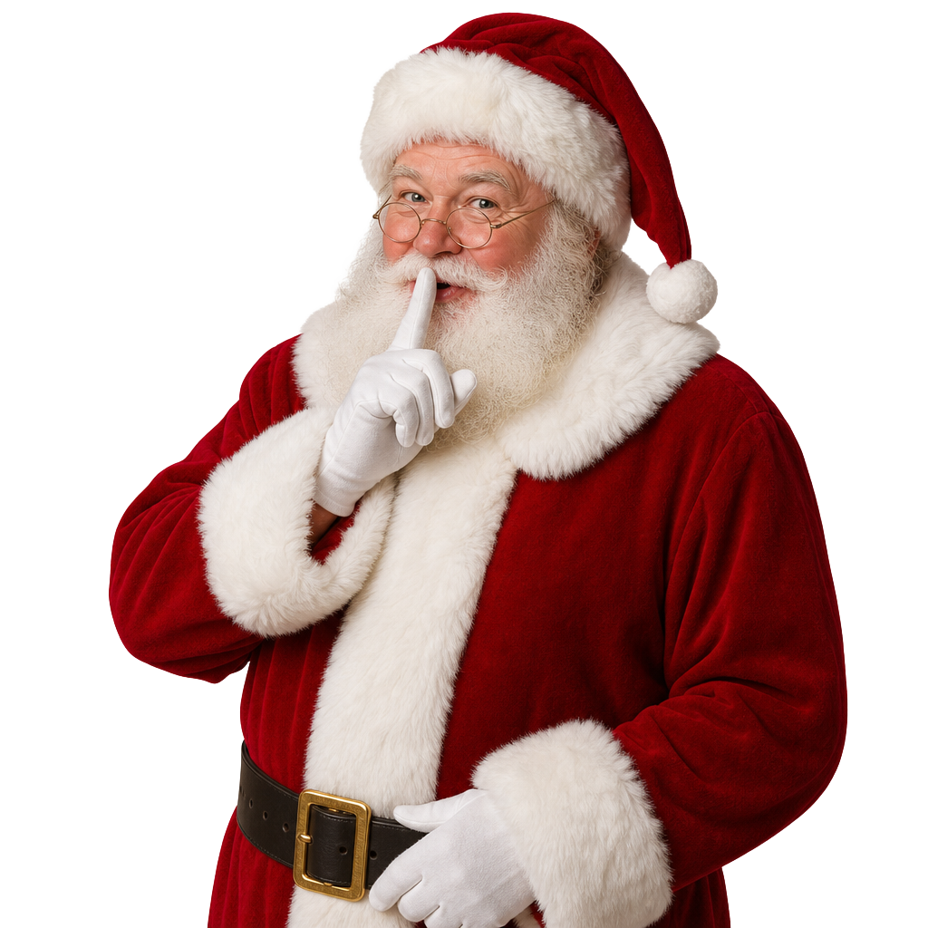 Santa asking to keep the secret